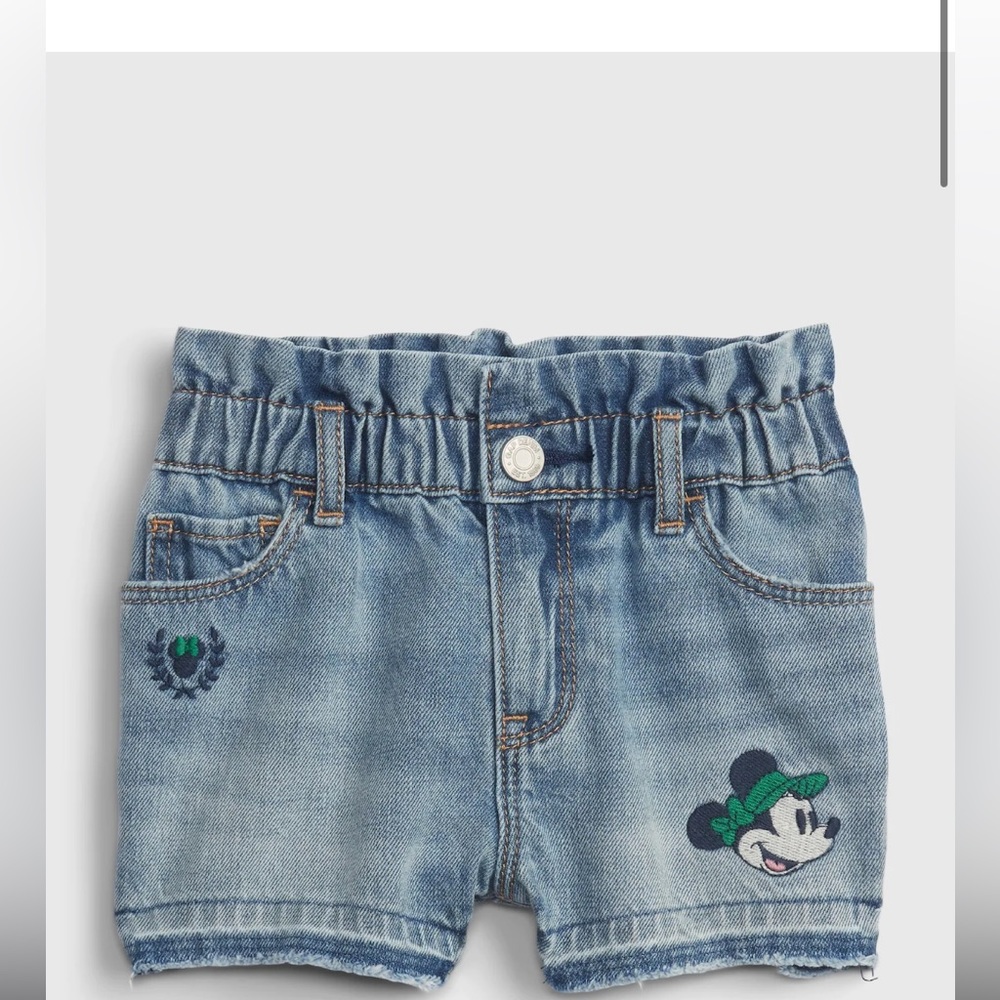 Gap Disney Minnie denim shorts st Patricks so cute nwt sz 4